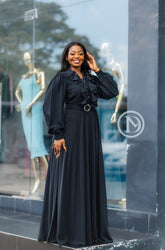 Elegant black maxi dress